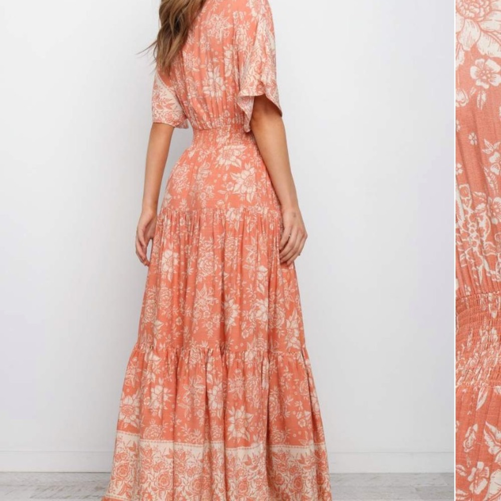 Petal & Pup Orange Maxi Dress - Picture 5 of 8